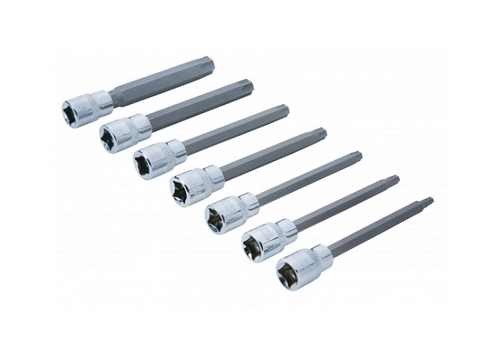 BlueSpot 7 PCE 3/8" Extra Long Torx Socket Bit Set (T25-T60)