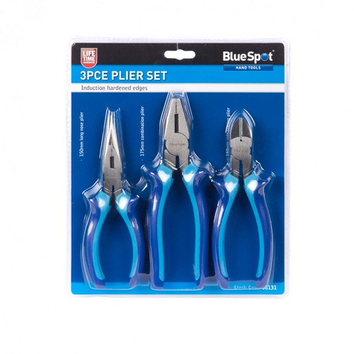 BlueSpot 3 Pce soft grip Plier Set