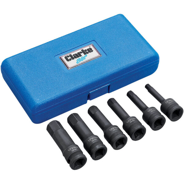 Clarke CIS12/6HB 6 Piece 1/2" Square Dr Hex Sockets
