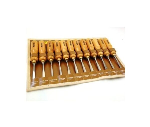 Toolzone 12Pc Professional Hi Quality Carving Chisel Set