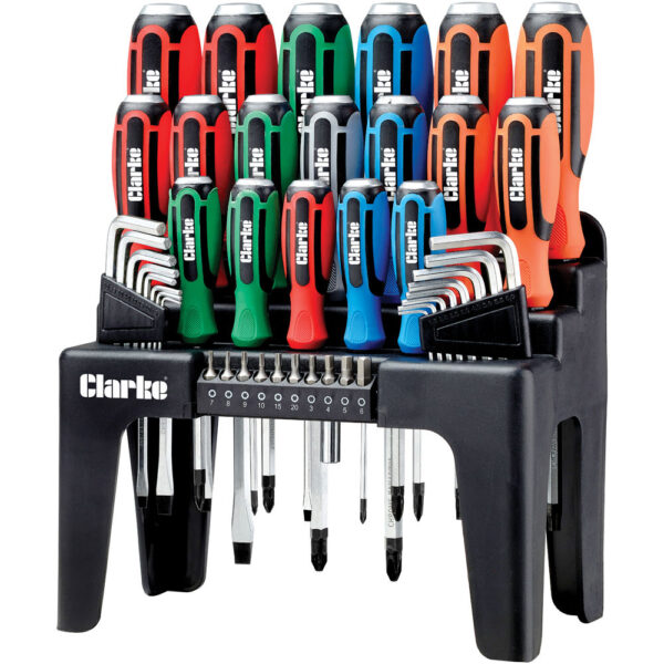 Clarke PRO407 44 Piece Hammer Through Screwdriver & Bit Set