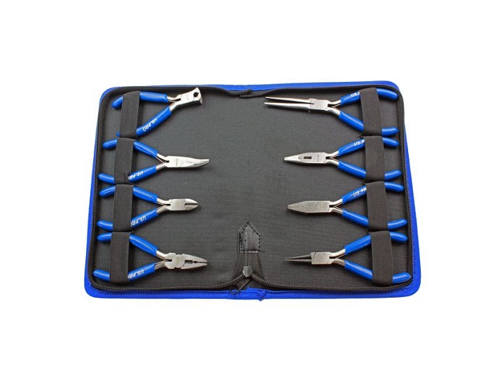 US PRO 8PC Mini Plier Set In zip pouch