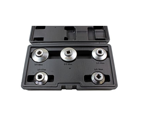 US PRO 5 Pce 3/8" Cup Type Drive Oil Filter Wrench Set