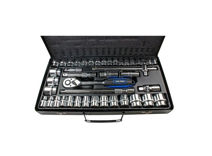 US Pro 42PC 1/2" Dr AF & Metric Socket Set