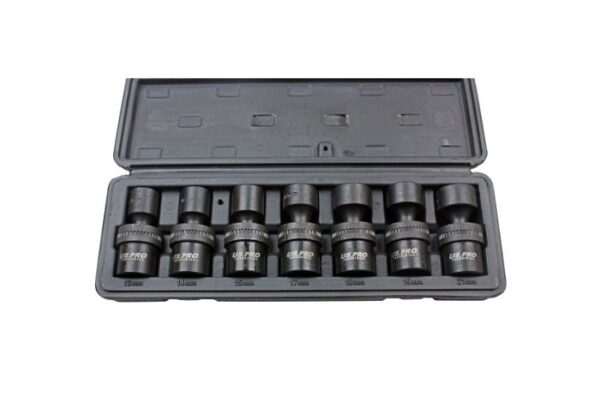 US Pro 7 Pc 1/2″ Dr Swivel Head Impact Sockets