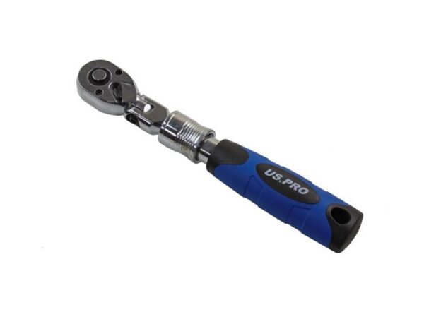 US Pro 1/4″ Dr Flexi Head Extendable Ratchet