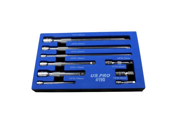 US Pro 9PC Extension Bar Set - 1/4" , 3/8" & 1/2" Drives