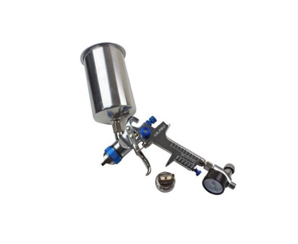 US Pro HVLP Spray Gun Kit With Regulator – 2 x Nozzles