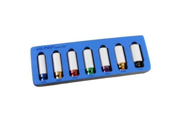 US Pro 7 Piece 1/2″ Deep Alloy Wheel Socket Set